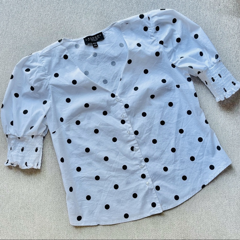 Laundry by Shelli Segal polka dot blouse